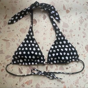 VICTORIA'S SECRET BLACK & WHITE POLKA DOT BIKINI TOP